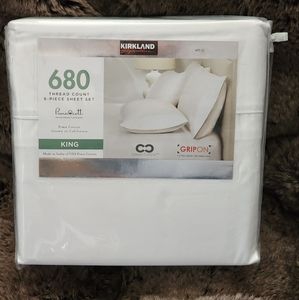 NEW! Kirkland Signature 680 Thread Count Pima Cotton Sheet Set